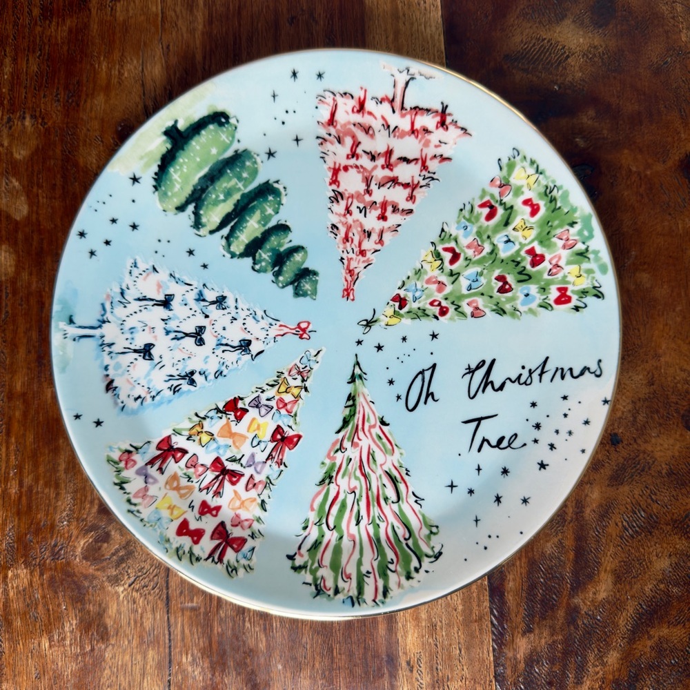 Anthropologie x Susannah Garrod Christmas plate